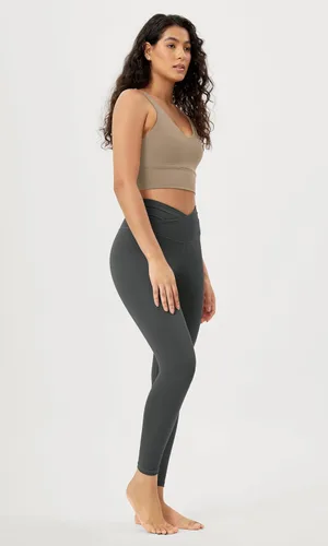 Vista 5 de ODODOS Leggings de yoga de cintura cruzada para mujer con bolsillo interior, 232528 pulgadas, pantalones de yoga para entrenamiento cruzado