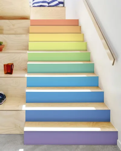Vista 21 de FLFK Calcomanías para escaleras - Adhesivos para escaleras, Calcomanías autoadhesivas para escalones de Sunrise Coast, para decoración del hogar