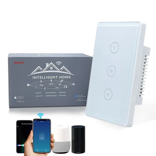 Vista 7 de Interruptor de pared táctil inteligente WiFi funciona con Alexa y Google Home requiere cable neutro, no requiere puerta de enlace. Conéctate a