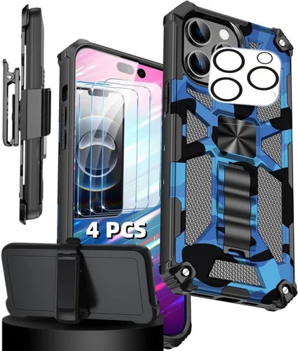 Vista 12 de for iPhone Case, Heavy Duty Military Grade Drop Tested Cover with Built-in Kickstand and for Magnetic Ring (Black,iPhone 11)