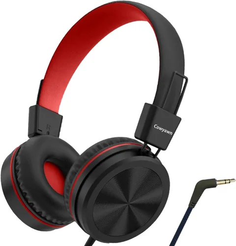 Vista 8 de Cowyawn - Auriculares infantiles, auriculares para niños con limitador de volumen seguro de 94 dB, auriculares escolares con cable para niños