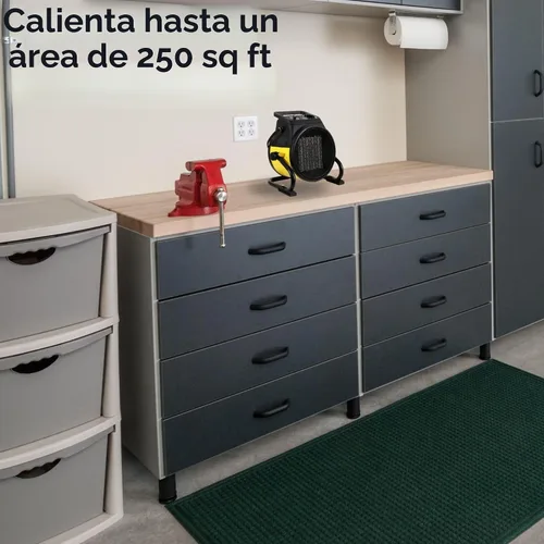 Vista 2 de Calentador de aire EUH1465, eléctrico, de Dura Heat, con base pivotante, 5,120 BTU, Amarillo