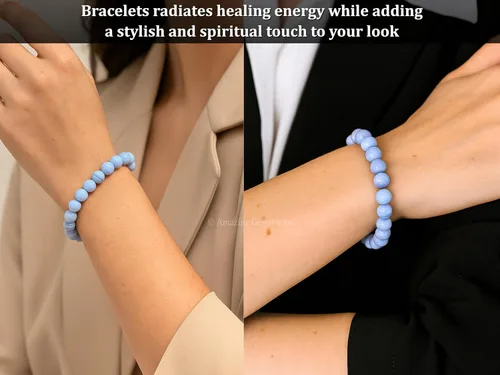 Vista 399 de Amazing Gemstone Pulsera de cristal para mujeres y hombres, pulsera de cristal curativo de protección, pulsera elástica con cuentas de piedras