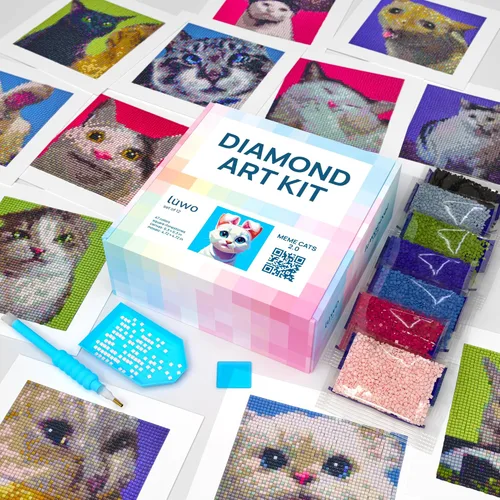 Vista 11 de LuwoArte Paquete de 6 Kits de Pintura de Diamantes para Adultos – Kits de Arte de Diamantes con Tema de Campo – Arte de Gemas DIY de Taladro