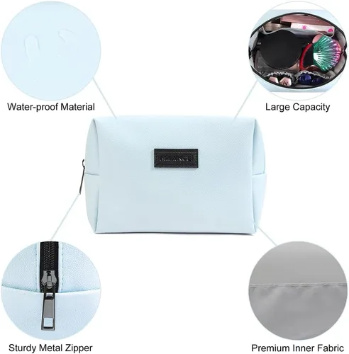 Vista 5 de Bolsa de maquillaje, Azul