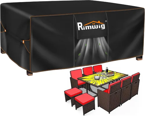 Vista 8 de Fundas extragrandes impermeables para juego de muebles de patio, liquidación de fundas para muebles de exterior, fundas para juego de sofá