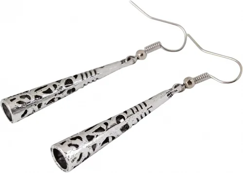 Vista 7 de Guoshang - Aretes colgantes estilo bohemio de plata vintage para mujer, diseño de tótem