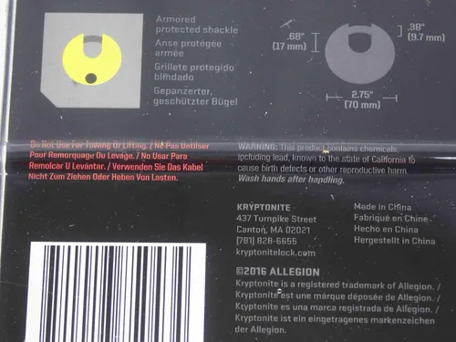 Vista 5 de Kryptonite Candado con llave, cerradura de acero inoxidable resistente con llaves, cerradura con llave impermeable de alta seguridad para uso al