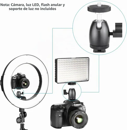Vista 3 de Neewer Soporte adaptador para accesorios de cámara de fotos, con cabeza de bola pequeña, con traba.