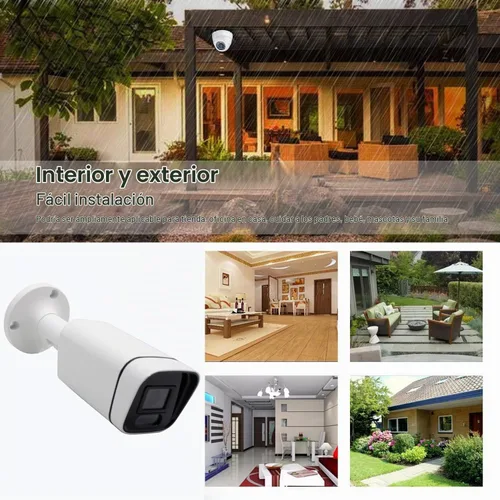 Vista 4 de Cámara analógica de seguridad CCTV Bullet TVI de 5 MP, lente de 2.8mm, ángulo de visión amplio de 100° al aire libre