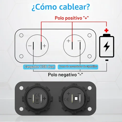 Vista 5 de Enchufe para Encendedor de Cigarrillos Qidoe Panel Divisor 12V 78W Salida USB 12V Doble USB C PD&QC3.0 Enchufe Cargador de Coche con Interruptor