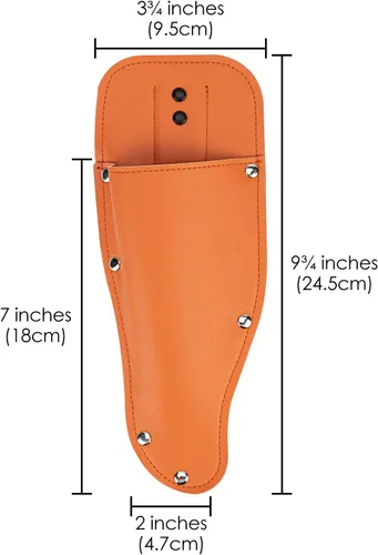 Vista 2 de Black Pruning Shear Bag, Gardening Pruner Shears, Sheath Pruner, Sheath Protective Case, Pruning Shear Tool Belt Holder 9.84 x 3.93 x 0.74 inches