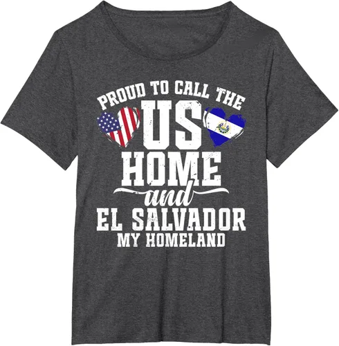 Vista 16 de Traje salvadoreño para hombre y mujer, camiseta de El Salvador con la bandera de Estados Unidos, Negro -, Pequeña