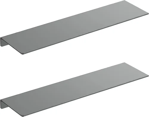 Vista 36 de Danpoo Pequeño estante flotante para almacenamiento en la pared, mini estante de exhibición para coleccionables, estante de pared de metal para Negro