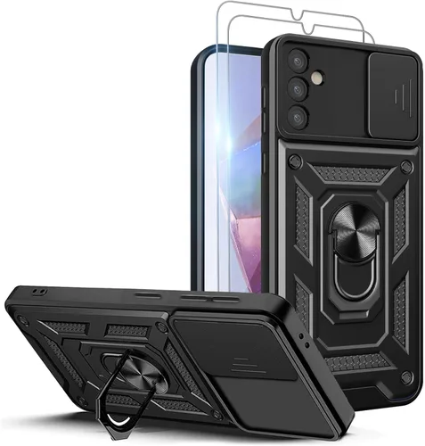 Vista 11 de Funda para teléfono Galaxy A06 4G: con protector de pantalla de 2 piezas, cubierta deslizante para cámara y soporte multiángulo para Samsung Galaxy