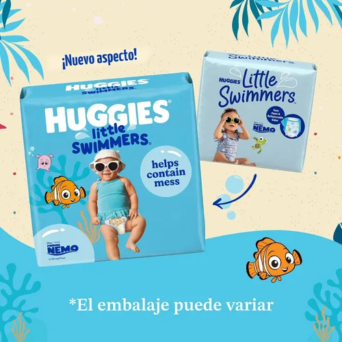 Vista 2 de Huggies Little Swimmers - Pañales de natación, talla 3, 20