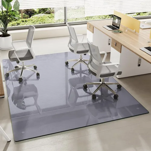 Vista 20 de Alfombrilla de cristal templado gris para silla de 30 x 48