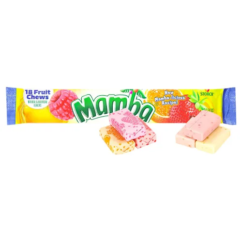 Vista 4 de Mamba Caramelos masticables de frutas – Masticables envueltos individualmente para Halloween, fiestas y aperitivos, paquete variado con fresa