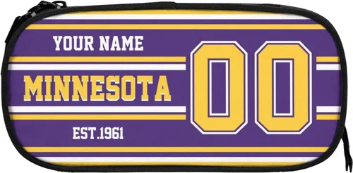 Vista 29 de Estuche de lápices personalizado Arizona con número de nombre, caja de lápices personalizada estilo fútbol, estuche de bolígrafo personalizado