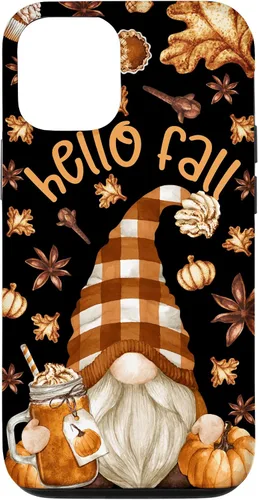 Vista 28 de Pumpkin Spice Coffee Hello Fall Funny Thanksgiving Gnome Case for iPhone 16