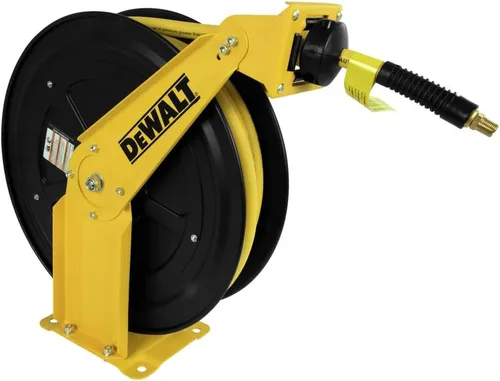 Vista 6 de [Usado] DeWalt DXCM024-0343 Carrete de manguera de doble brazo con manguera de goma premium de 3/8" x 50