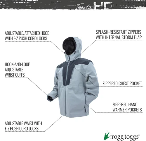 Vista 2 de FROGG TOGGS Toadz HD Rockslide - Chaqueta impermeable transpirable para hombre