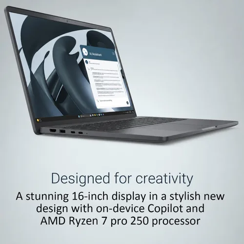Vista 3 de Laptop Dell Pro 16 Plus PB16255, AMD Ryzen 7 PRO 250, DDR5 de 16 GB, SSD