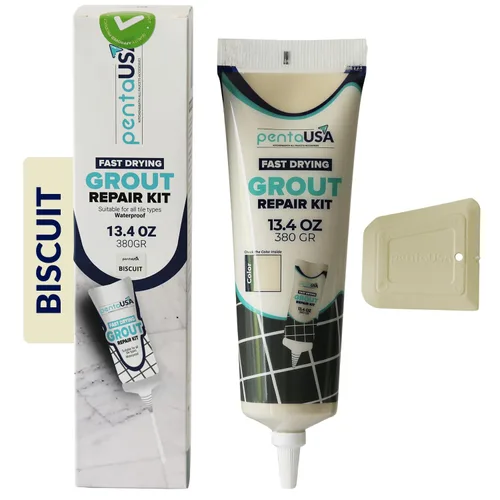 Vista 16 de PentaUSA Kit de reparación de lechada para azulejos, lechada lijada acrílica premezclada, relleno de lechada resistente al agua para baño, ducha