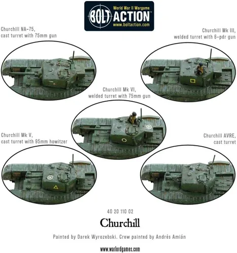 Vista 2 de Warlord Games Wargames Delivered Bolt Action Churchill Infantry Tank 1:56 Miniaturas de mesa - Juego de soldados de la Segunda Guerra Mundial