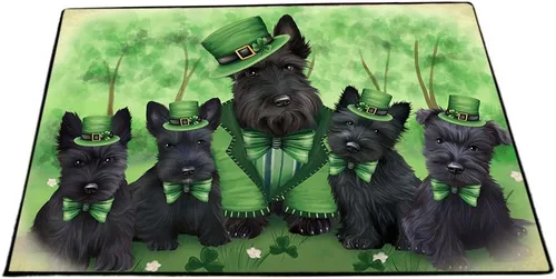 Vista 22 de Doggie of the Day Scottish Terrier Dogs Floor Mat - 4th of July Independence Day - Best Dog Doormat - Protector Decor - Unique Portrait Art