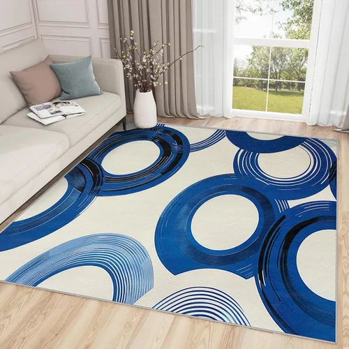 Vista 10 de Alfombra geométrica para habitación de niños, alfombra de 2 x 3, alfombra geométrica, alfombra abstracta futurista neón, alfombra rosa intenso