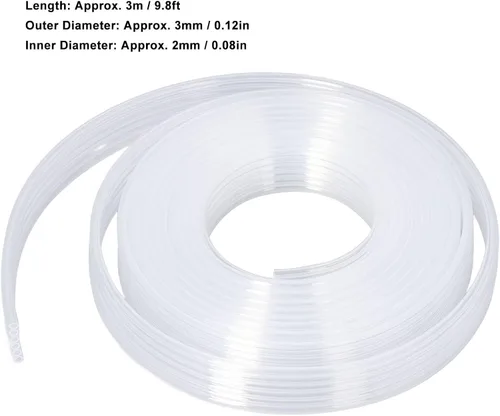 Vista 4 de Tubo de tinta flexible de repuesto de 6 líneas Tubo de tinta de impresora de 9.8 ft Tubo de tinta HTPE resina UV Tubo de tinta (transparente)