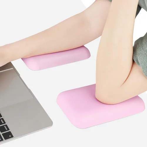 Vista 17 de Leolee Almohadillas ergonómicas negras con espuma viscoelástica y base antideslizante, para aliviar el dolor de codo y muñeca para computadora