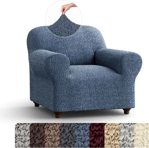 Vista 22 de PAULATO BY GA.I.CO. Funda elástica para sillón – Funda de sofá – Funda de sofá biplaza – Protector lavable de ajuste de forma de 1 pieza para Beige