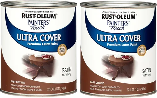 Vista 64 de Rust-Oleum 1976502 Painter's Touch - Pintura de látex, cuarto de galón, negro plano, 32 onzas líquidas, (paquete de 1)