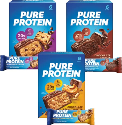 Vista 5 de Pure Protein Batido de proteína de vainilla, 1.06 oz de proteína completa y barras, alto contenido de proteínas, aperitivos nutritivos para apoyar