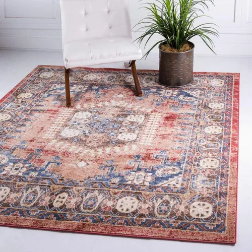 Vista 29 de Unique Loom Utopia Collection Alfombra tradicional, geométrica, tribal, tonos cálidos beige (9 pies 0 x 12 pies 0)