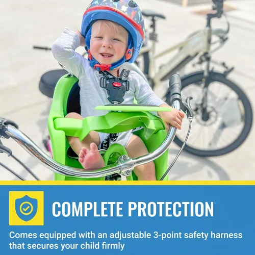 Vista 6 de iBert Asiento infantil montado en la parte delantera con montaje patentado para una instalación fácil y segura, asiento de bicicleta para niños