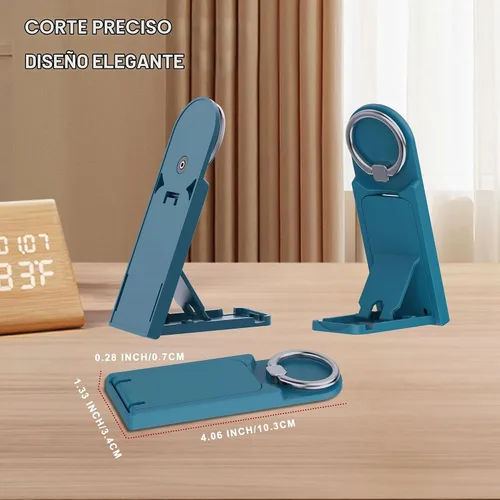 Vista 5 de Soporte universal para tableta con soporte de anillo integrado, paquete de 2 soportes ajustables para tableta multifunción con parche adhesivo