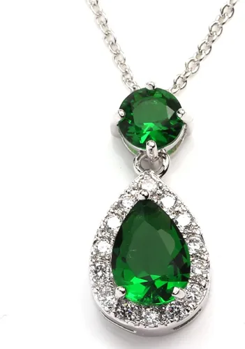 Vista 2 de FC plata oro blanco Gp Collar de lágrima de vidrio multicolor arete bisutería Sets de moda Valentines Day Gifts
