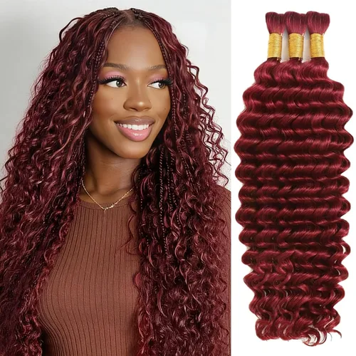 Vista 17 de Cabello humano bohemio, cabello trenzado, 16 pulgadas, 3.53 onzas #1B