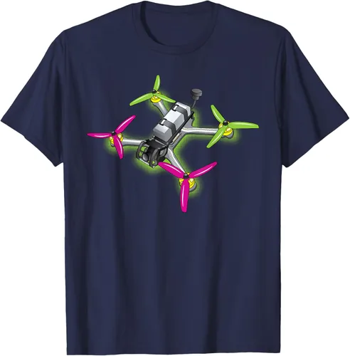 Vista 76 de Freestyle FPV Racing Drone Pilot Acro Quadcopter - Camiseta de sandía, Negro, S