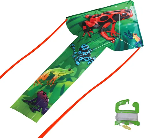 Vista 2 de WindNSun Breezyfliers - Cometa Delta de ranas de dardos de poliéster Ripstop, 42 pulgadas