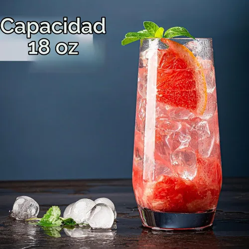 Vista 2 de Juego de 6 vasos altos de cristal, 18 onzas, tapas y pajitas de bambú, estilo vintage, resistentes a los arañazos, reutilizables, perfectos