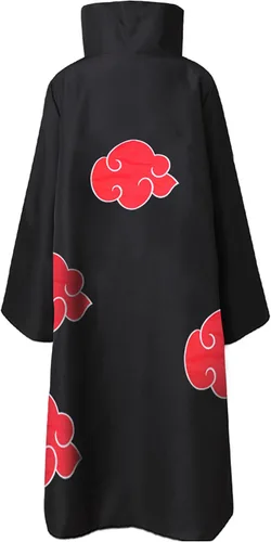 Vista 2 de ZYHCOS Uniforme unisex de capa larga negra con diadema disfraz de cosplay para Halloween L capa con cuello alto