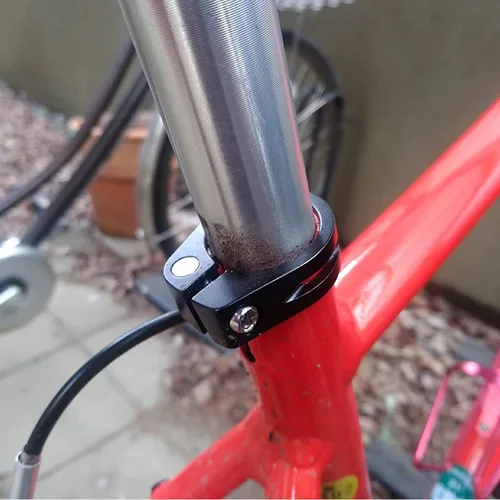 Vista 6 de Azarxis Abrazadera de poste de asiento de bicicleta de liberación rápida de aleación de aluminio para tija de sillín de bicicleta Clip de 1.126 in
