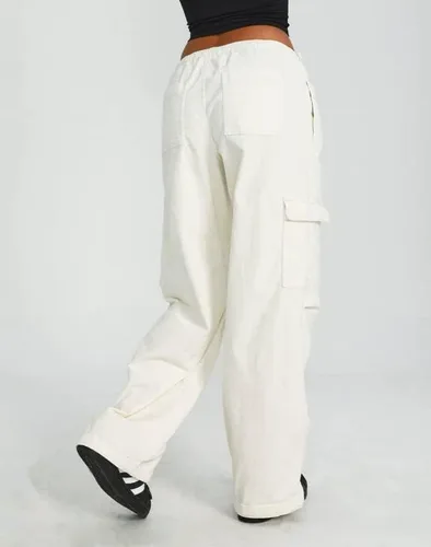 Vista 2 de Y2K - Pantalones deportivos casuales holgados de pierna ancha, cintura baja, con cordón, pantalones de paracaídas, estilo hippie, estilo cargo, traje