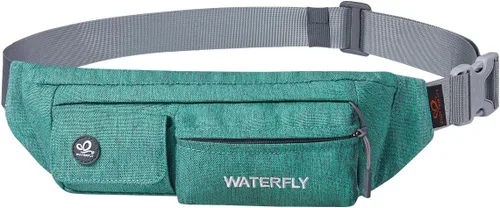 Vista 16 de WATERFLY Riñonera para Mujeres y Hombres Resistente al Agua Pequeña Bolsa de Cintura Delgada con 4 Bolsillos Bolsa Cruzada Ligera para el Pecho que