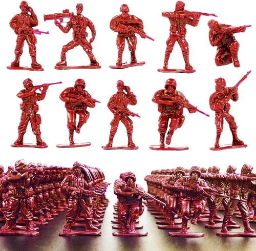 Vista 7 de Figuras de acción de plástico de 2 pulgadas, 10 esculturas únicas, paquete de 100 (verde)