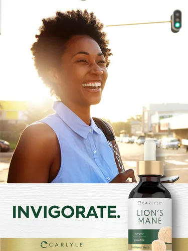 Vista 6 de Carlyle Lions Mane Mushroom Suplemento Gotas líquidas 2 fl oz